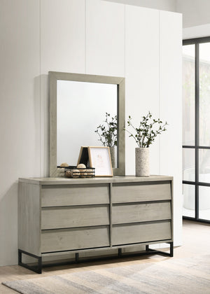 Bobbie Mirror In Grey Stone