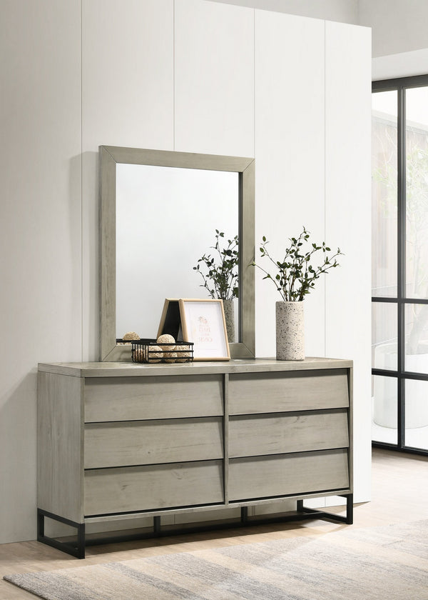 Bobbie Mirror In Grey Stone