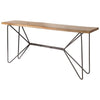 Papillion I 66L x 16W Natural Solid Wood and Iron Console Table