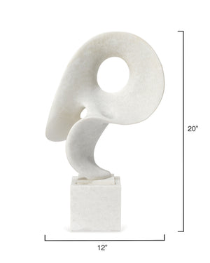 Obscure Resin Decorative Table Object, White