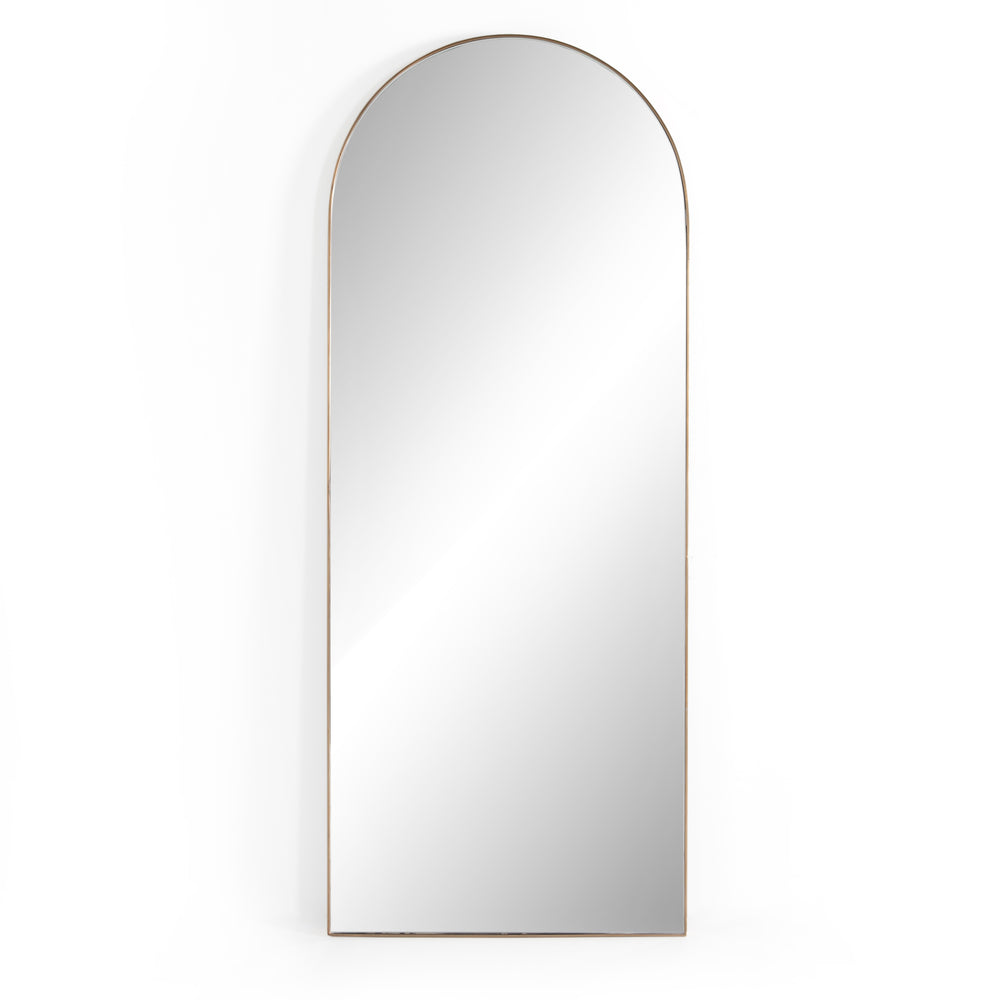 Georgina Floor Mirror In Polished Brass