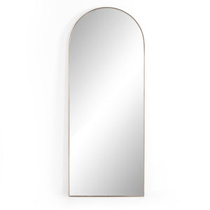 Georgina Floor Mirror In Polished Brass