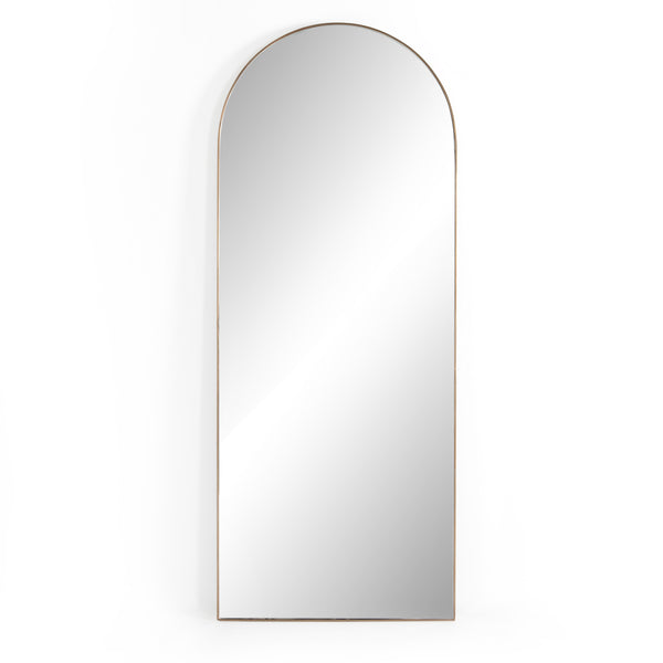 Georgina Floor Mirror In Polished Brass