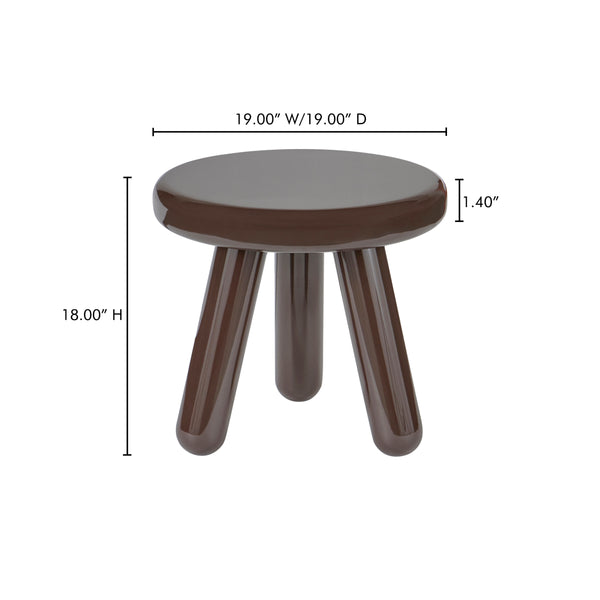 Moe's Joy Accent Table in Dark Brown Lacquer