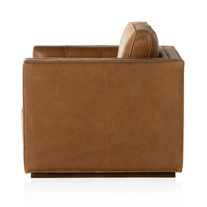Kiera Swivel Chair In Palermo Cognac