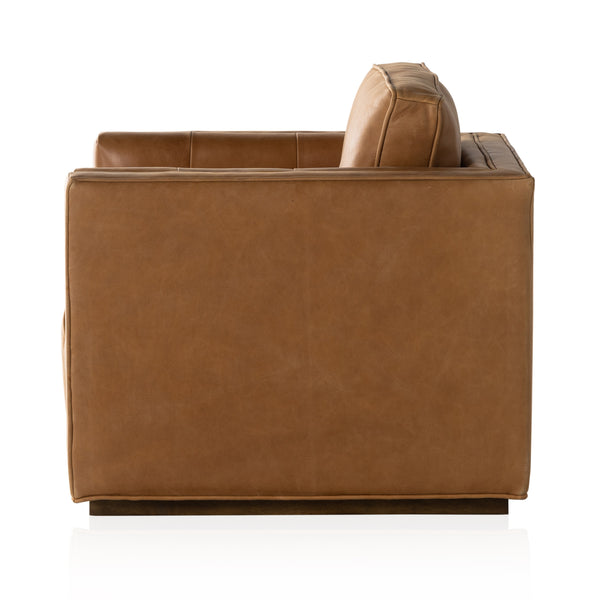 Kiera Swivel Chair In Palermo Cognac
