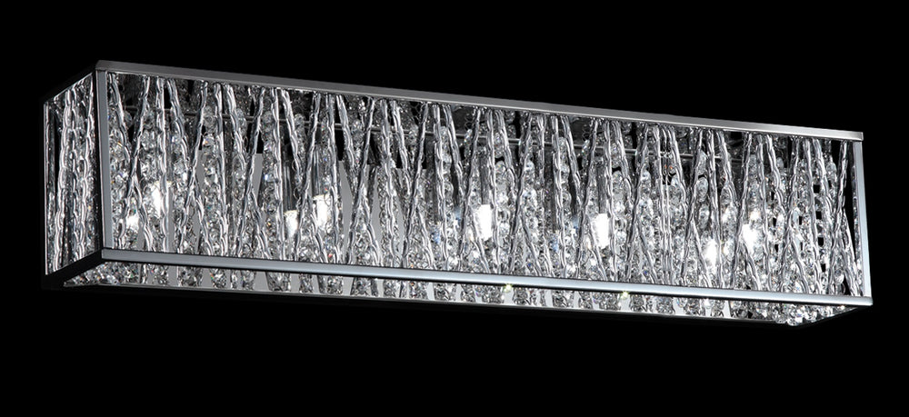 Terra 5 Light Vanity  in Chrome Finish