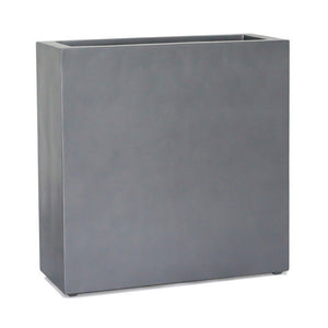 Tall Rectangle Planter 30"H, pewter