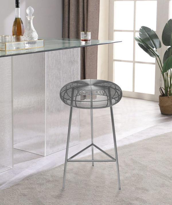 Sylvester Counter Stool In Silver