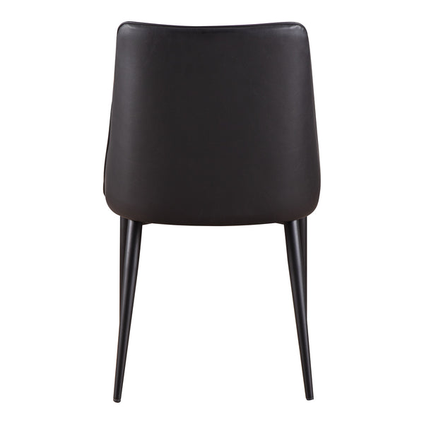 Moe's Lula Dining Chair Black Vegan Leather Set of 2