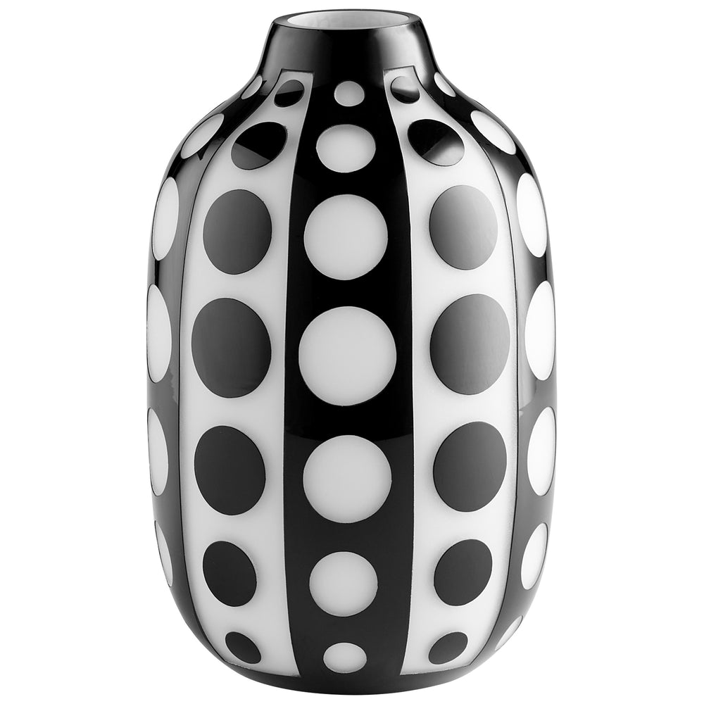 Medium Petroglyph Vase in Black and White