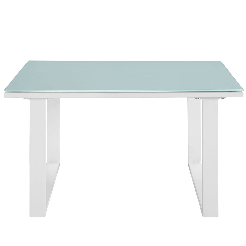 Tyche Outdoor Patio Side Table In White
