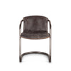 Portofino Distressed Antique Ebony Leather Dining Chair