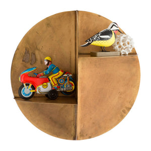 Puzzle Wall Shelf - Antique Brass