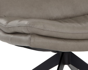 KELLER SWIVEL LOUNGE CHAIR - MISSOURI STONE LEATHER