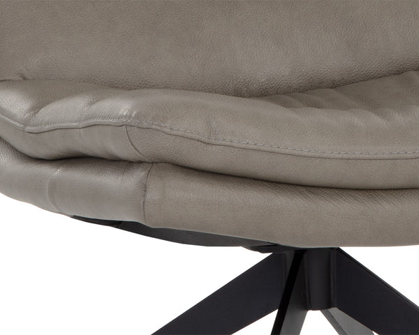 KELLER SWIVEL LOUNGE CHAIR - MISSOURI STONE LEATHER