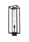 Dunbroch 1 Light Outdoor Post Mount Fixture in Black Finish