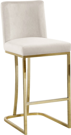 Rick Stool In Cream Velvet