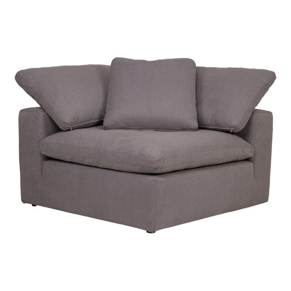 Moe's Clay Corner Chair Light Grey Fabric