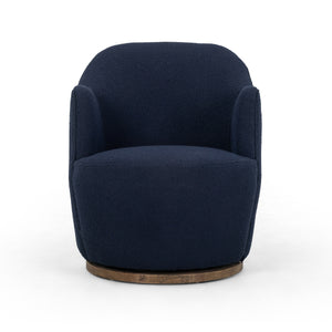 Aurora Swivel Chair In Copenhagen Indigo
