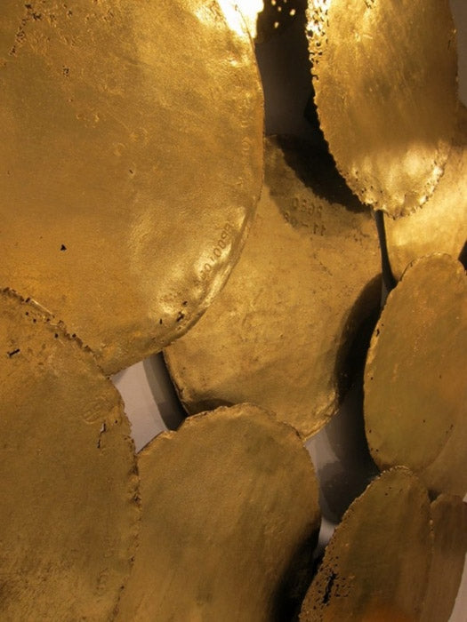 Galvanized Circle Wall Décor, Gold Set of 4