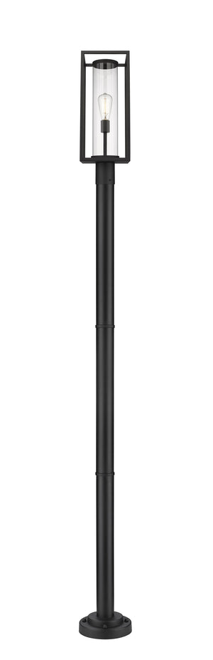 Dunbroch 1 Light Outdoor Post Mounted Fixture in Black Finish