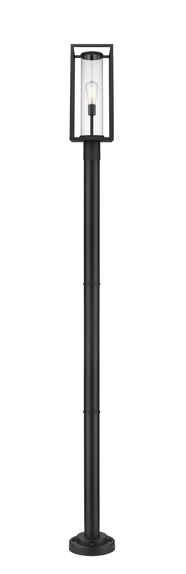 Dunbroch 1 Light Outdoor Post Mounted Fixture in Black Finish