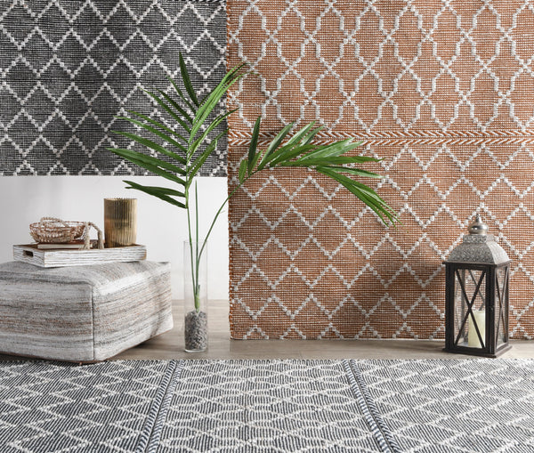 Classic Home Sonora Rug 8'x10' - Black & Ivory, Recycled Fibers