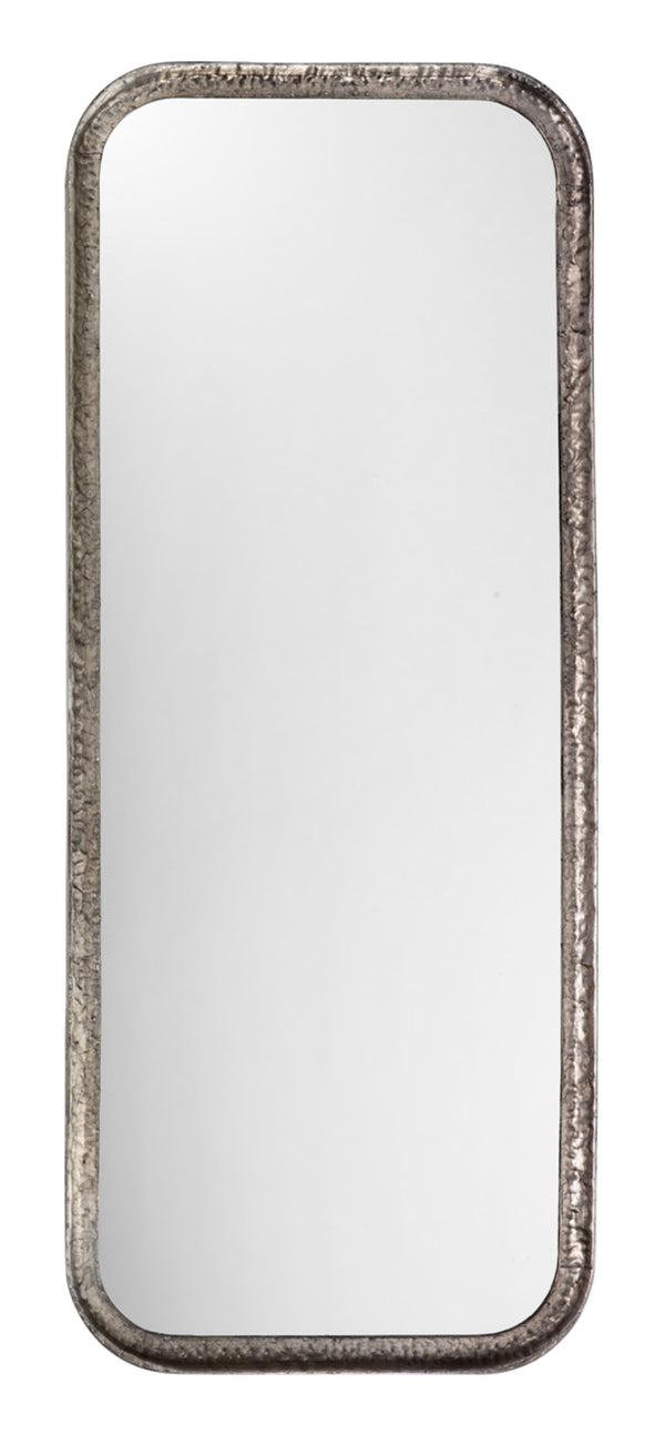 Capital Iron Rectangle Wall Mirror, Silver Leaf