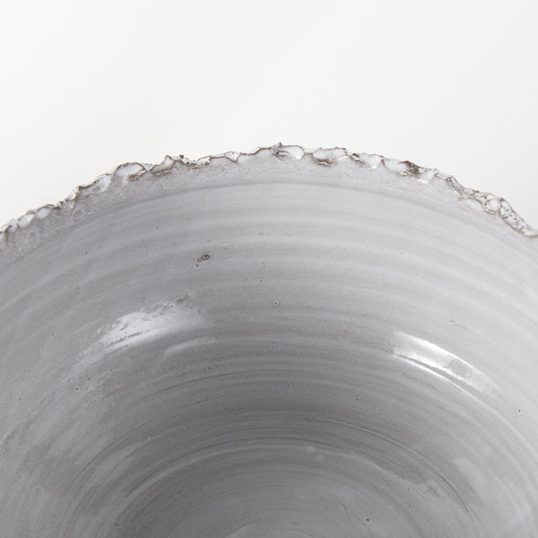 Larsen 13L x 13W White Ceramic Large Decorative Bowl