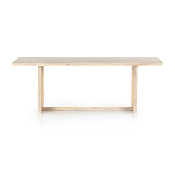 Clarita Dining Table In White Wash Mango