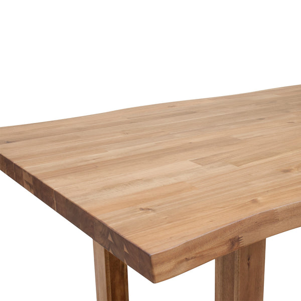 Windsor 79" Live-Edge Dining Table Wooden Legs In Natural