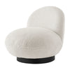Zolia Faux Shearling Swivel Accent Chair, Shearling Beige