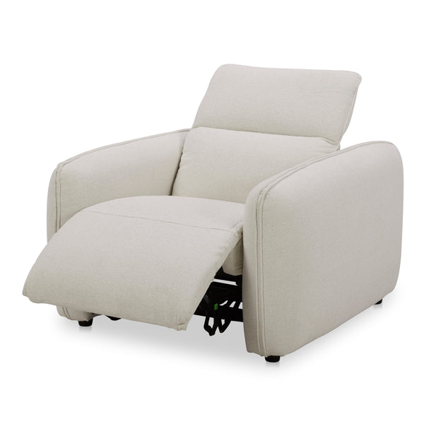 Moe's Eli Power Recliner Chair in Warm White