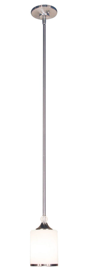 Cosmopolitan 1 Light Mini Pendant in Brushed Nickel Finish