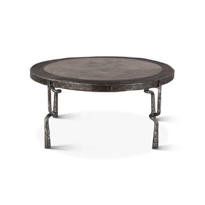 Eiffel 41" Hammered Leg Marble Coffee Table