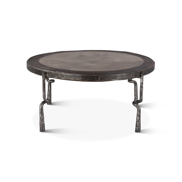 Eiffel 41" Hammered Leg Marble Coffee Table