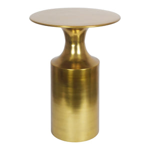 Moe's Rassa Gold Accent Table with Column Base