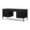 Toulouse Executive Desk In Distressed Black