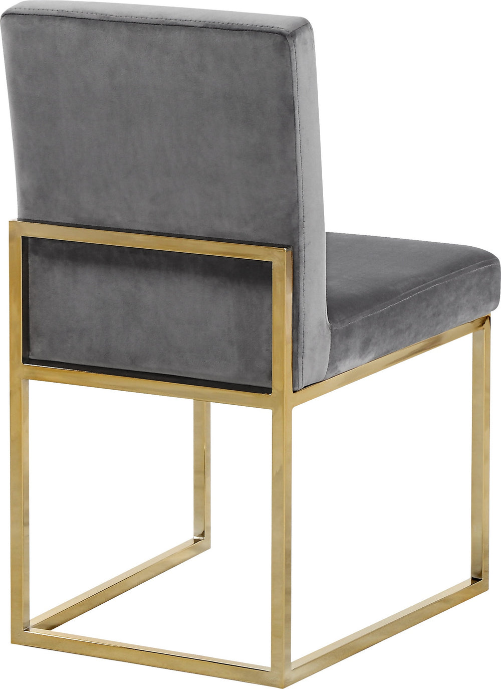 Joanna Dining Chair In Grey Velvet and Gold