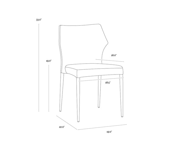 JAMES STACKABLE DINING CHAIR - CITY BEIGE