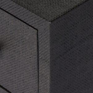 Fiona Nightstand In Black Raffia