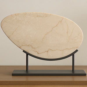 Moe's Galen Sculpture in Botticino Beige Marble