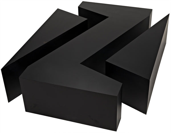 Element Industrial Steel Coffee Table in Matte Black