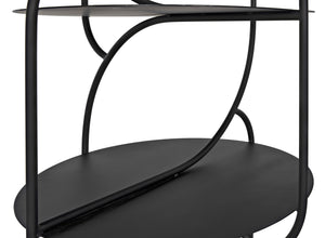 Rain Industrial Steel Shelf in Matte Black
