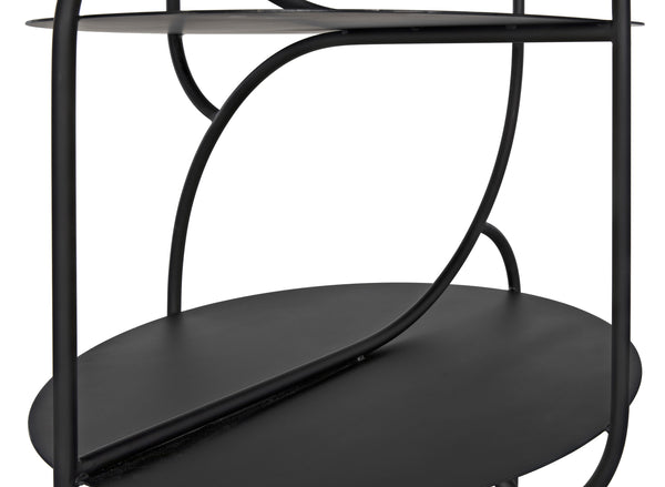 Rain Industrial Steel Shelf in Matte Black