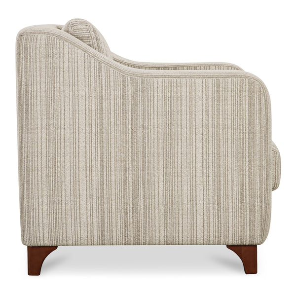Moe's Hewitt Accent Chair in Beige Stripe