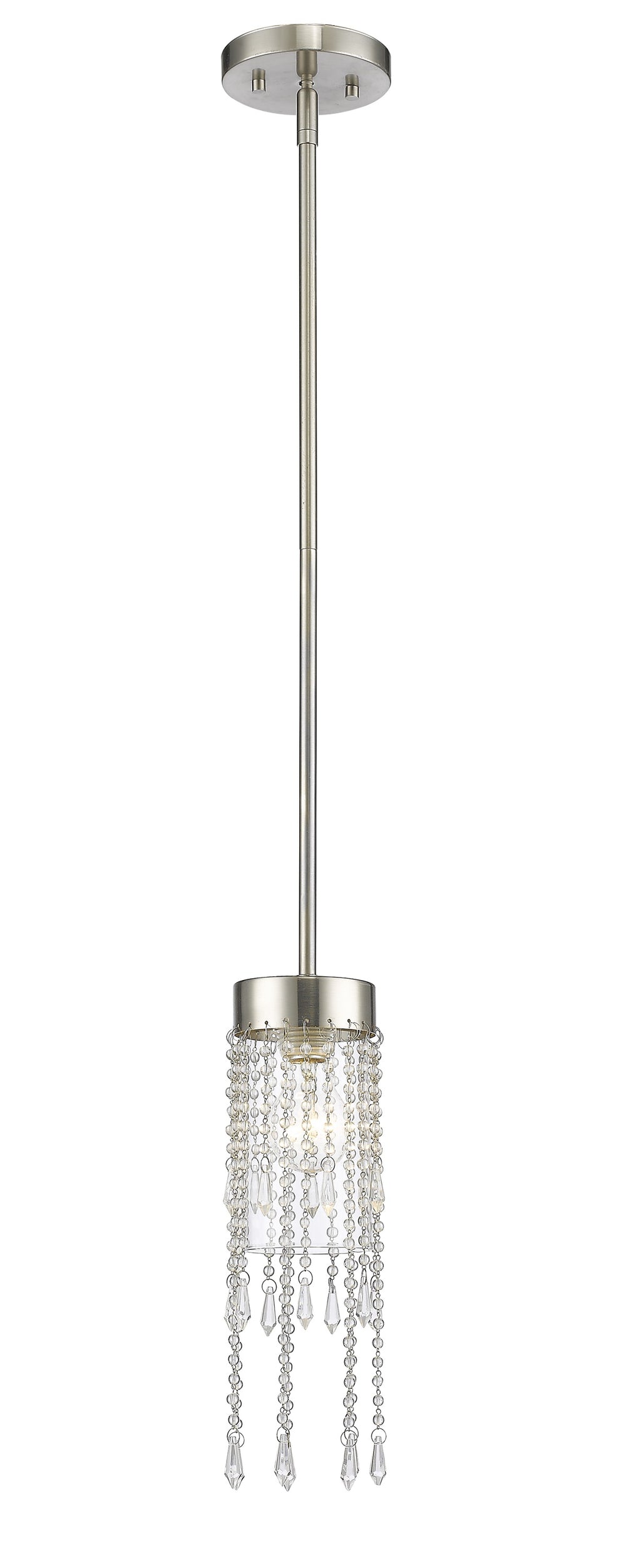 Siena 1 Light Mini Pendant in Brushed Nickel Finish