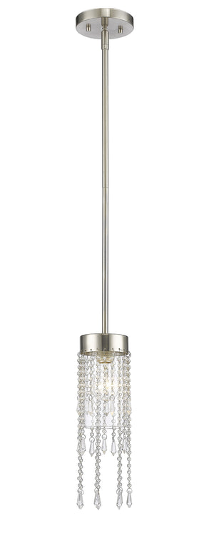 Siena 1 Light Mini Pendant in Brushed Nickel Finish