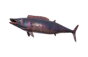 Wahoo Fish Wall Sculpture, Copper Patina